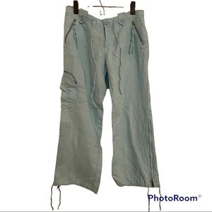 Lucky 8 Blue Linen Pants